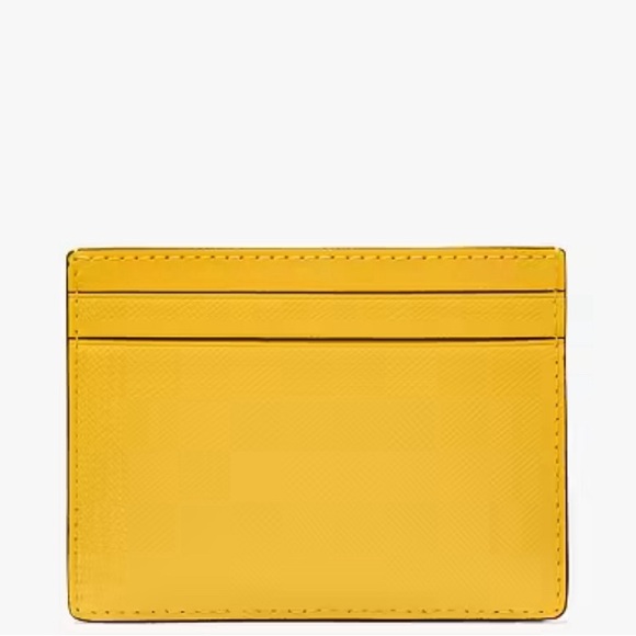 NEW Kate spade Madison Small Slim Card Holder; Daffodil - Picture 2 of 11